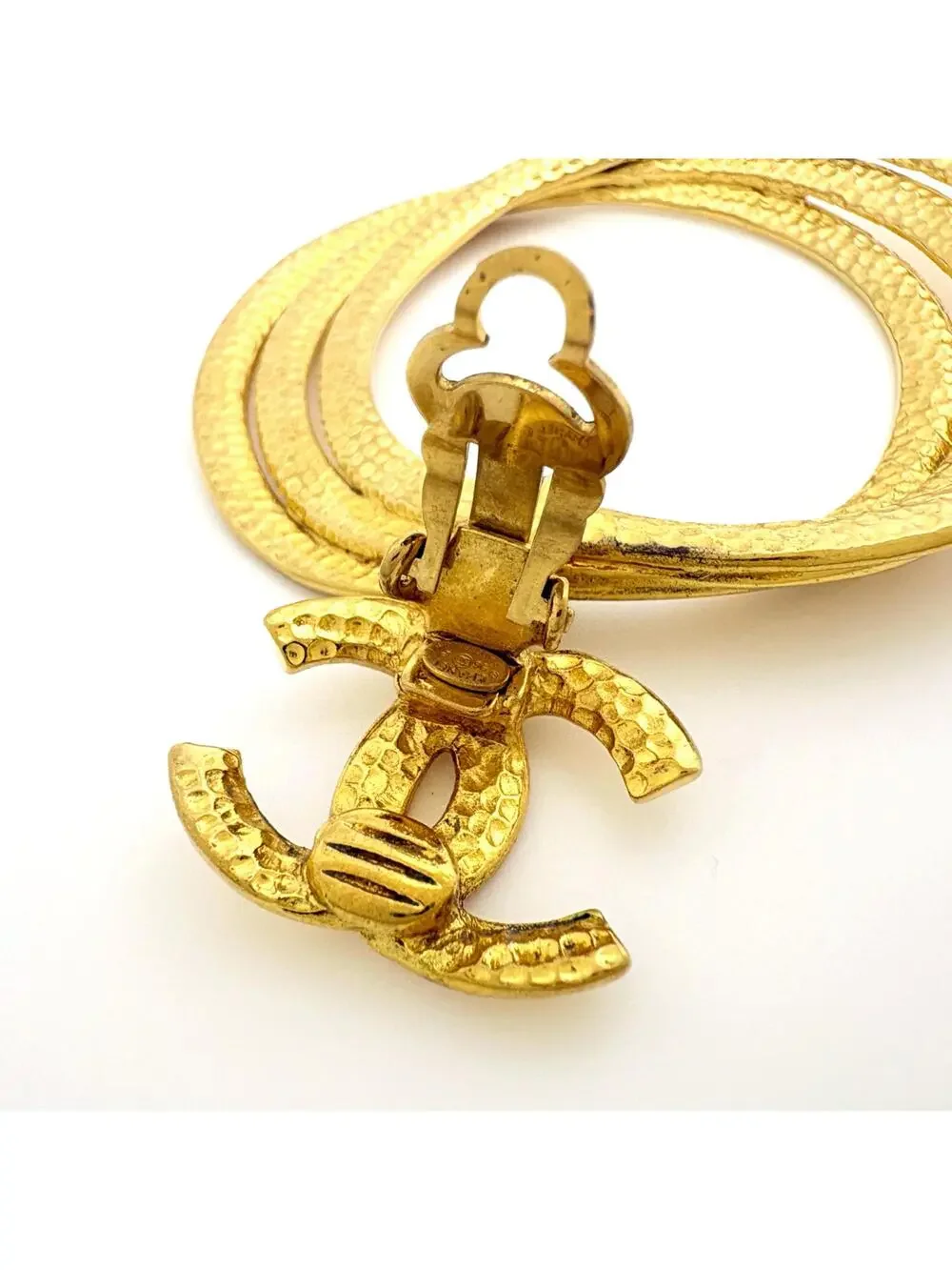 Chanel Cc Logo Clip-On Earrings Metal #327526C13B